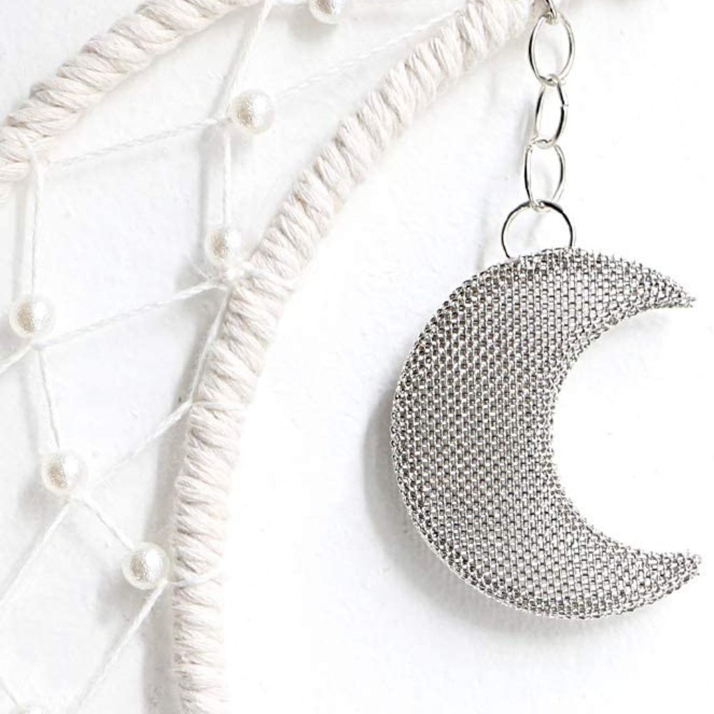 Boho Moon Braided Macrame Cute Wall Decor/Tapestry - Picture 4 of 6